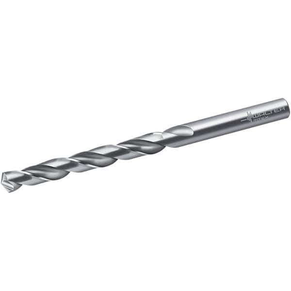Walter-Titex - 8.1mm 130° Cobalt Jobber Drill - Bright Finish, Right Hand Cut, Spiral Flute, Straight Shank, 117mm OAL, VA Point - Industrial Tool & Supply