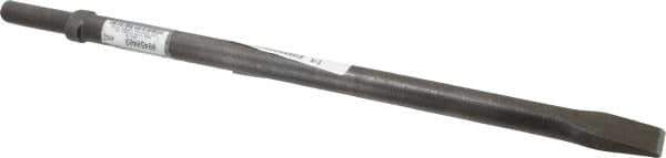 Made in USA - 1" Head Width, 18" OAL, Flat Chisel - Round Drive, 0.68" Round Shank, Alloy Steel - Industrial Tool & Supply