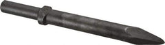 Made in USA - 9" OAL, Moil Point Chisel - Round Drive, Round Shank, Alloy Steel - Industrial Tool & Supply