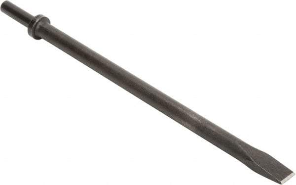Made in USA - 1" Head Width, 18" OAL, Flat Chisel - Round Drive, Round Shank, Alloy Steel - Industrial Tool & Supply