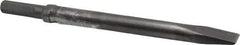 Made in USA - 1" Head Width, 12" OAL, 1/2" Shank Diam, Flat Chisel - Hex Drive, Hex Shank, Alloy Steel - Industrial Tool & Supply