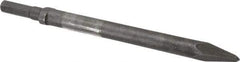 Made in USA - 12" OAL, 1/2" Shank Diam, Moil Point Chisel - Hex Drive, Hex Shank, Alloy Steel - Industrial Tool & Supply