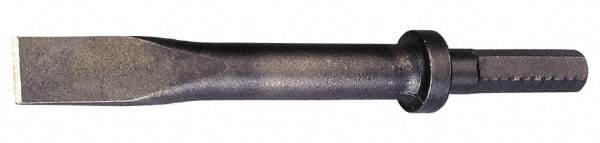 Made in USA - 1" Head Width, 12" OAL, Flat Chisel - Hex Drive, Hex Shank, Alloy Steel - Industrial Tool & Supply