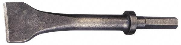 Made in USA - 3" Head Width, 9" OAL, Scaling Chisel - Hex Drive, Hex Shank, Alloy Steel - Industrial Tool & Supply