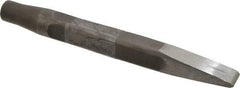 Made in USA - 15/16" Head Width, 9-1/2" OAL, Rivet Cutter Chisel - Round Drive, Round Shank, Alloy Steel - Industrial Tool & Supply