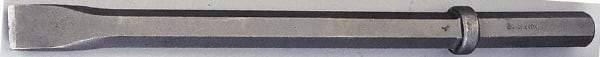 Made in USA - 20" OAL, 1-1/8" Shank Diam, Moil Point Chisel - Hex Drive, Hex Shank, Alloy Steel - Industrial Tool & Supply