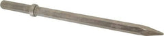 Made in USA - 18-1/4" OAL, 1" Shank Diam, Moil Point Chisel - Hex Drive, Hex Shank, Alloy Steel - Industrial Tool & Supply