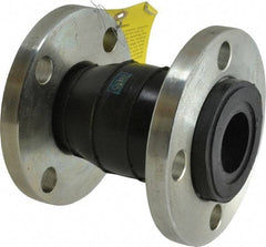 Unisource Mfg. - 2" Pipe, Neoprene Single Arch Pipe Expansion Joint - 6" Long, 3/8" Extension, 1/2" Compression, 225 Max psi, Flanged - Industrial Tool & Supply