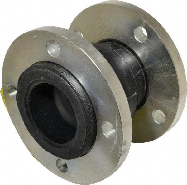 Unisource Mfg. - 3" Pipe, Neoprene Single Arch Pipe Expansion Joint - 6" Long, 3/8" Extension, 1/2" Compression, 225 Max psi, Flanged - Industrial Tool & Supply