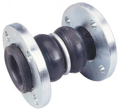 Unisource Mfg. - 1-1/2" Pipe, Neoprene Double Arch Pipe Expansion Joint - 7" Long, 1" Extension, 2" Compression, 225 Max psi, Flanged - Industrial Tool & Supply