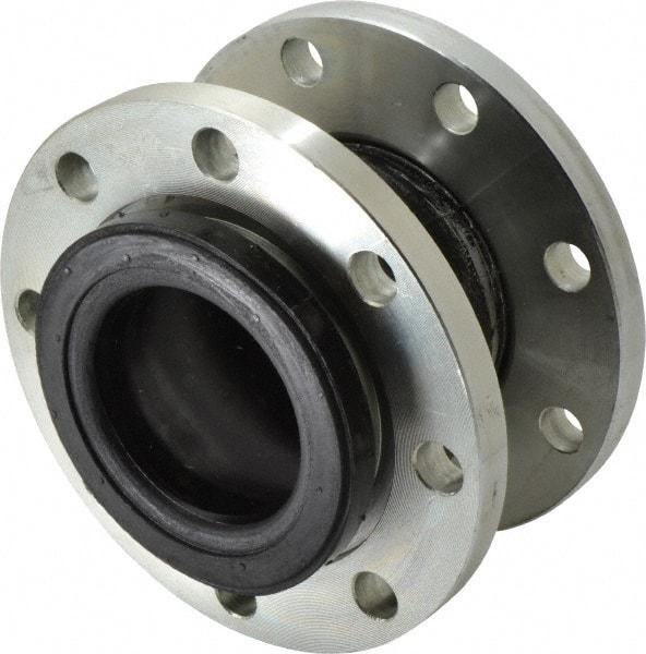 Unisource Mfg. - 4" Pipe, Neoprene Double Arch Pipe Expansion Joint - 9" Long, 1-1/8" Extension, 2" Compression, 225 Max psi, Flanged - Industrial Tool & Supply