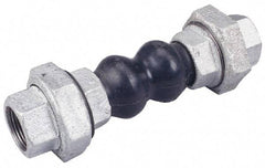 Unisource Mfg. - 1" Pipe, Neoprene Double Arch Pipe Expansion Joint - 8" Long, 0.23" Extension, 0.87" Compression, 150 Max psi, Female Union - Industrial Tool & Supply