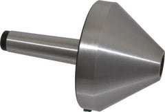 Interstate - MT4 Taper Shank, 5.04" Head Diam Live Center - 3.27" Head Length, 1.38" Point Diam, 2.44" Point Len, 1,433 Lb Max Workpc, 7.6" OAL, Bull Nose Point - Industrial Tool & Supply