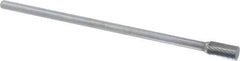 Atrax - 3/8" Cut Diam, 1/4" Shank Diam, Cylinder Head Single Cut Burr - Carbide, Flat End, 3/4" LOC, 6-3/4" OAL - Industrial Tool & Supply