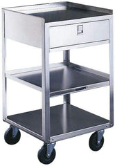 Made in USA - 16-3/4 Inches Wide x 32-1/8 Inches High x 18-3/4 Inches Deep Portable Mobile Equipment Stand - 500 Lbs. Load Capacity, 8-1/8 Inch Shelf Clearance - Industrial Tool & Supply