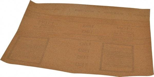 3M - 180 Grit, Garnet Sanding Sheet - 11" Long x 9" Wide, Very Fine Grade, A Weighted Paper Backing - Industrial Tool & Supply