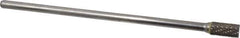 Atrax - 3/8" Cut Diam, 1/4" Shank Diam, Cylinder Head Double Cut Burr - Carbide, Flat End, 3/4" LOC, 6-3/4" OAL - Industrial Tool & Supply