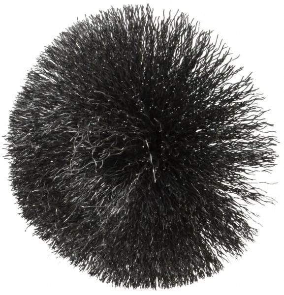 Weiler - 2-3/4" Brush Diam, Crimped, Flared End Brush - 1/4" Diam Shank, 16,000 Max RPM - Industrial Tool & Supply