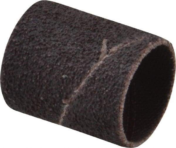 Made in USA - 50 Grit Aluminum Oxide Coated Spiral Band - 3/4" Diam x 1" Wide, Coarse Grade - Industrial Tool & Supply