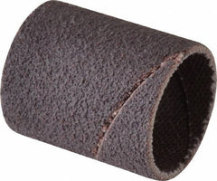 Made in USA - 80 Grit Aluminum Oxide Coated Spiral Band - 3/4" Diam x 1" Wide, Medium Grade - Industrial Tool & Supply