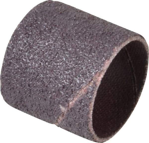 Made in USA - 50 Grit Aluminum Oxide Coated Spiral Band - 1" Diam x 1" Wide, Coarse Grade - Industrial Tool & Supply
