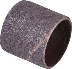 Made in USA - 50 Grit Aluminum Oxide Coated Spiral Band - 1" Diam x 1" Wide, Coarse Grade - Industrial Tool & Supply
