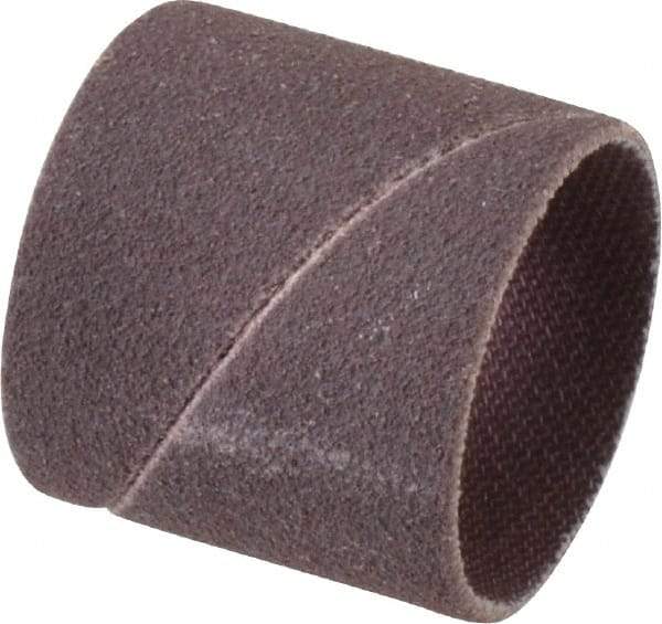 Made in USA - 120 Grit Aluminum Oxide Coated Spiral Band - 1" Diam x 1" Wide, Fine Grade - Industrial Tool & Supply