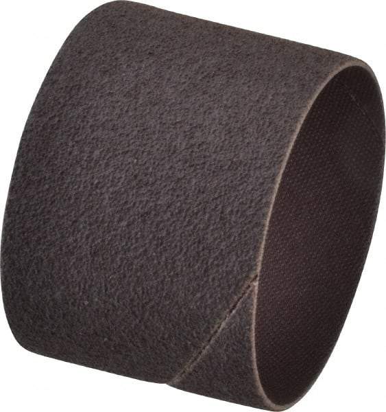 Made in USA - 80 Grit Aluminum Oxide Coated Spiral Band - 2" Diam x 1-1/2" Wide, Medium Grade - Industrial Tool & Supply