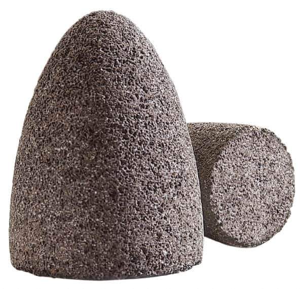 Norton - Type 18, 2" Max Diam, 4" Head Thickness, 24 Grit Square Tip Plug - Aluminum Oxide, Very Coarse Grade, 5/8-11 Shank Thread - Industrial Tool & Supply