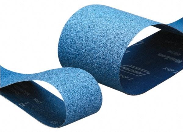 Norton - 1-1/2" Wide x 60" OAL, 50 Grit, Zirconia Alumina Abrasive Belt - Zirconia Alumina, Coarse, Coated, Y Weighted Cloth Backing, Dry, Series R821 - Industrial Tool & Supply