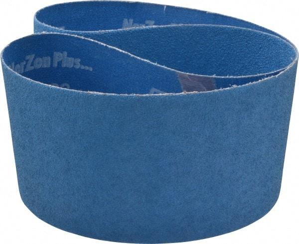 Norton - 4" Wide x 36" OAL, 60 Grit, Zirconia Alumina Abrasive Belt - Zirconia Alumina, Medium, Coated, X Weighted Cloth Backing, Series R823 - Industrial Tool & Supply