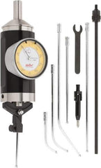 Value Collection - 10 Piece, Yellow Test Indicator Kit - 0.0002" Accuracy, 1/8" Ball Diam, 0.0005" Dial Graduation - Industrial Tool & Supply