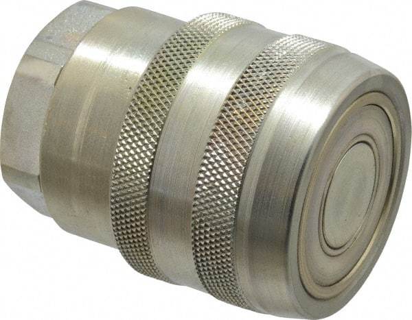 Parker - 1 Thread Steel Hydraulic Hose Valved Coupler - 7,500 psi, 90 GPM - Industrial Tool & Supply