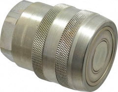 Parker - 1 Thread Steel Hydraulic Hose Valved Coupler - 7,500 psi, 90 GPM - Industrial Tool & Supply