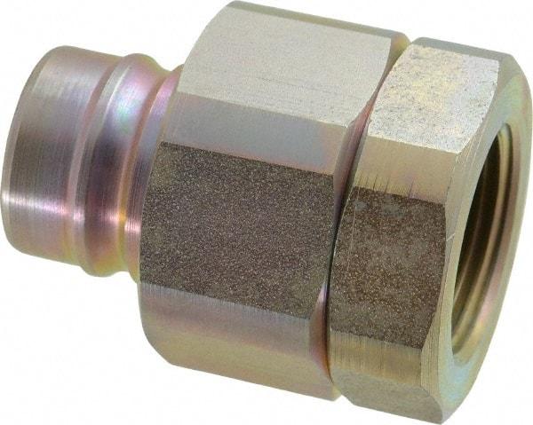 Parker - 1 Thread Steel Hydraulic Hose Valved Coupler - 2,000 psi, 80 GPM - Industrial Tool & Supply