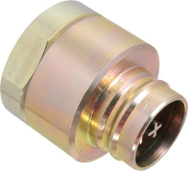 Parker - 1-1/2 Thread Steel Hydraulic Hose Valved Coupler - 1,500 psi, 175 GPM - Industrial Tool & Supply