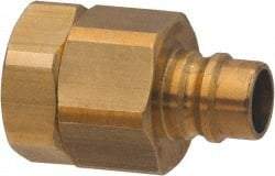 Parker - 2 Thread Brass Hydraulic Hose Valved Coupler - 400 psi, 400 GPM - Industrial Tool & Supply