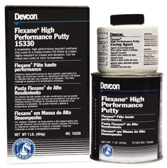 Devcon - 1 Lb Kit Black Butyl Rubber Putty - 120°F (Wet), 180°F (Dry) Max Operating Temp, 15 min Tack Free Dry Time - Industrial Tool & Supply