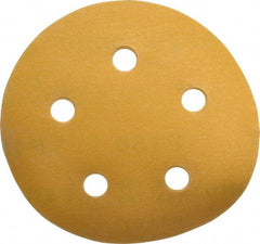 Made in USA - 5" Diam, 150 Grit, Aluminum Oxide Hook & Loop Disc - Very Fine Grade, Coated, C Weight Paper Backing, - Industrial Tool & Supply
