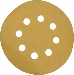 Made in USA - 5" Diam, 120 Grit, Aluminum Oxide Hook & Loop Disc - Fine Grade, Coated, C Weight Paper Backing, - Industrial Tool & Supply
