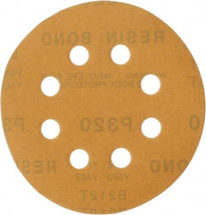 Made in USA - 5" Diam, 320 Grit, Aluminum Oxide Hook & Loop Disc - Extra Fine Grade, Coated, C Weight Paper Backing, - Industrial Tool & Supply