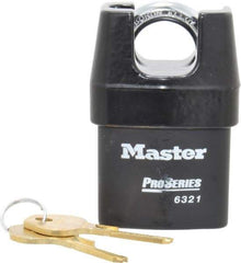 Master Lock - 3/4" Shackle Clearance, Keyed Alike Padlock - 5/16" Shackle Width, 5/16" Shackle Diam, Laminated Steel - Industrial Tool & Supply