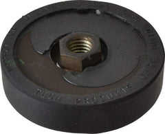 Tech Products - 700 Lb Capacity, 1/2-13 Thread, 3/4" OAL, Steel Stud, Tapped Pivotal Socket Mount Leveling Pad & Mount - 3" Base Diam, Neoprene Pad - Industrial Tool & Supply