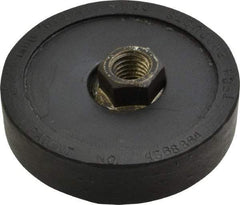 Tech Products - 1000 Lb Capacity, 1/2-13 Thread, 3/4" OAL, Steel Stud, Tapped Pivotal Socket Mount Leveling Pad & Mount - 3" Base Diam, Neoprene Pad - Industrial Tool & Supply