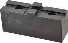 Bison - 15-3/4 to 16" Chuck Capacity, Tongue & Groove Attachment, Square Soft Lathe Chuck Jaw - 1 Jaw, Steel, 3" Btw Mount Hole Ctrs, 5-1/2" Long x 1-21/32" Wide x 1-5/8" High, 1/2" Groove - Industrial Tool & Supply