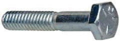 Made in USA - 1/4-20 UNC, 1-1/2" Length Under Head Hex Head Cap Screw - Partially Threaded, Grade 5 Steel, Zinc-Plated Finish, 7/16" Hex - Industrial Tool & Supply