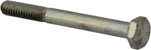 Made in USA - 1/4-20 UNC, 2-1/2" Length Under Head Hex Head Cap Screw - Industrial Tool & Supply