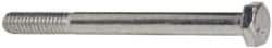 Made in USA - 1/4-20 UNC, 3" Length Under Head Hex Head Cap Screw - Partially Threaded, Grade 5 Steel, Zinc-Plated Finish, 7/16" Hex - Industrial Tool & Supply