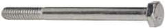 Made in USA - 1/4-20 UNC, 3" Length Under Head Hex Head Cap Screw - Partially Threaded, Grade 5 Steel, Zinc-Plated Finish, 7/16" Hex - Industrial Tool & Supply