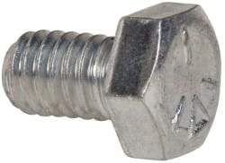Value Collection - 5/16-18 UNC, 1/2" Length Under Head Hex Head Cap Screw - Fully Threaded, Grade 5 Steel, Zinc-Plated Finish, 1/2" Hex - Industrial Tool & Supply